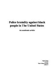 Police brutality against black people in The United States