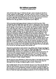 Ett hållbart samhälle | En uppsats om köttkonsumtion