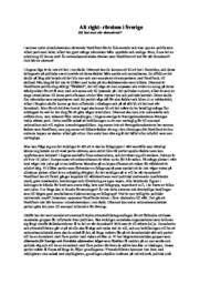 Alt right- rörelsen i Sverige | Ett hot mot vår demokrati?