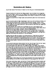 Kontrollera allt. Radera. | Svenska