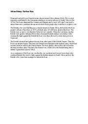 African History: The Boer Wars | Engelska