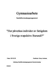 Fattigdom | Gymnasiearbete – Samhällsvetenskapsprogrammet