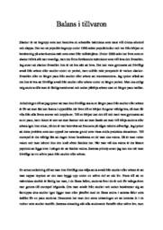 Provuppgift | Balans i tillvaron