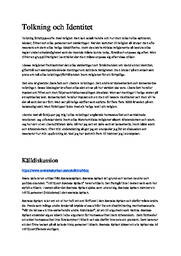 Tolkning och Identitet | Religionkunskap
