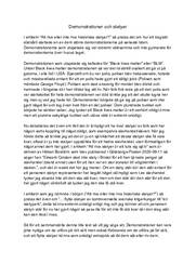 Demonstrationer och statyer | Analys