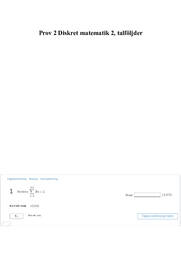 Prov 2 Diskret matematik 2 | talföljder