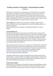 En film presentation ‘Lion kungen’ ur Dramaturgiska modellen