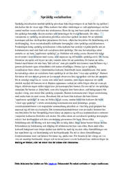 Språklig socialisation | Samhällskunskap