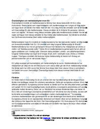 Överstatlighet inom Europeiska Unionen | Samhällskunskap