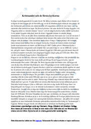 Kristnandet och de första kyrkorna | Historie