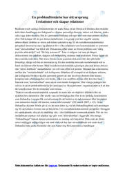 En problemförståelse har sitt ursprung | Sociologi