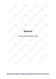 Hatbrott | Uppgift