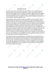 A freezing memory | Uppgift