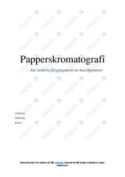 Papperskromatografi | Uppgift