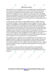Affirmative action | Uppgift