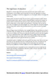 The importance of education | Uppgift