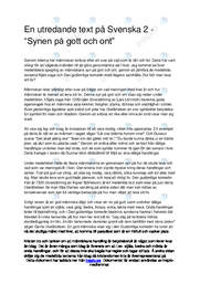 Synen på gott och ont | Analys