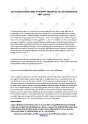 Covid19 | Astra zeneca vaccinationsdoser stoppa | Uppgift
