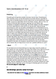 Sänk rösträttsåldern till 16 år | Uppgift i samhällskunskap