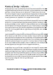 Kasta ej skräp i naturen | Argumenterande text i svenska