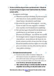 Hoten mot demokratin | Klimatförändringar | Uppgift i historia