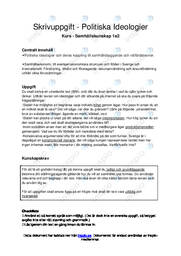Politiska Ideologier | deras koppling till svälfärdsteorier | Uppgift
