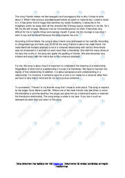 The song Friends makes me feel energetic and  courageous