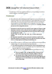 Uppgifter till ekonomiavsnittet