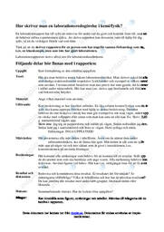 Hur skriver man en laborationsredogörelse