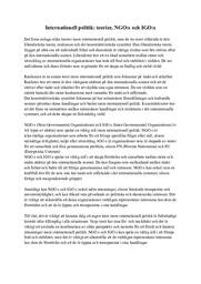 Internationell politik | Teorier, NGOs och IGOs