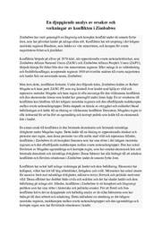 Orsaker och verkningar av konflikten i Zimbabwe