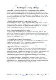 Barnfattigdom i Sverige och Niger