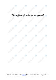 The effect of salinity on growth