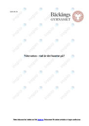 Vätevatten | Biologi