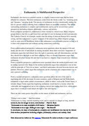 Euthanasia | A Multifaceted Perspective