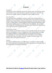 Program proposal for Gothenburg