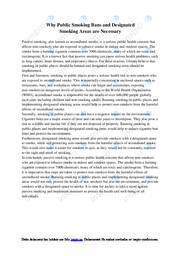 Why Public Smoking Bans & Smoking Areas are Necessary