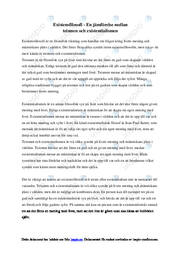 Existensfilosofi | En jämförelse mellan  teismen & existentialismen