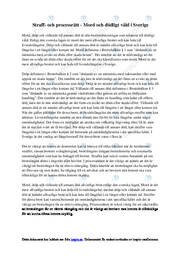 Straff  och processrätt | Mord och dödligt våld i Sverige