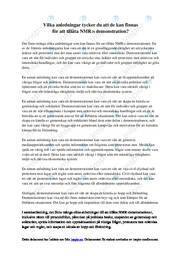 Vilka skäl det kan finnas för att tillåta NMRs demonstration