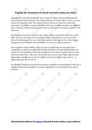 Explain the formation of neural networks using one study