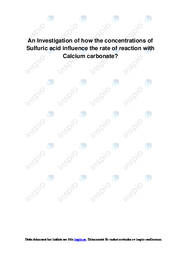 Sulfuric acid affects Calcium carbonate reaction rate