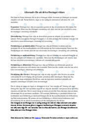 Alternativ för att driva företaget vidare