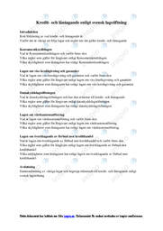 Kredit och låntagande enligt svensk lagstiftning