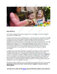Au Pair | Cover letter for job application exempel | C Betyg