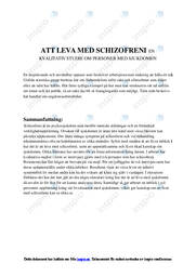 Studie av Att leva med Schizofreni