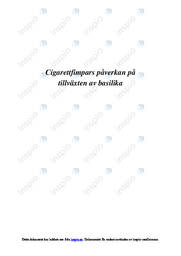 Cigarettfimpars påverkan på tillväxten av basilika