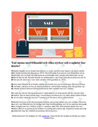 Styrkor och svagheter | Frihandel och Protektionism