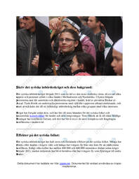 Orsaker och konsekvenser av inbördeskriget i Syrien