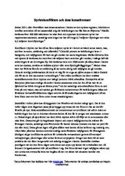 Uppsats Konsekvenser av Syrienkonflikten